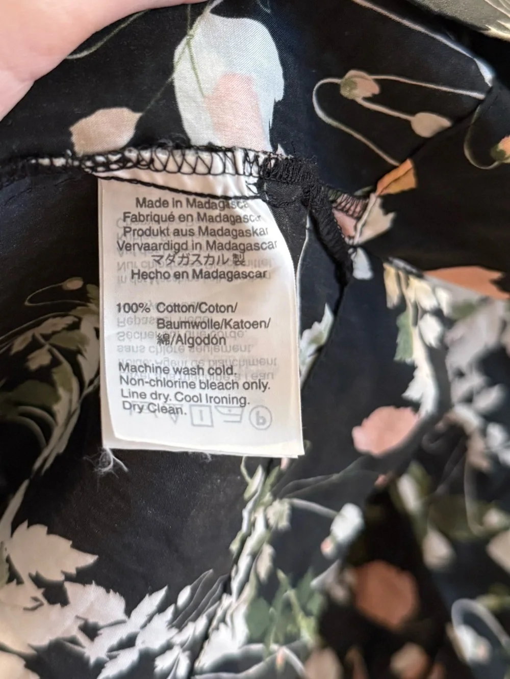 J. Crew Black Poppy Dream Liberty Floral Front Tie Peasant Blouse